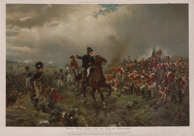 Que diront-ils de cela en Angleterre ? Wellington aux troupes à Waterloo - Robert Alexander Hillingford
